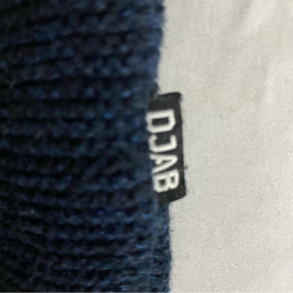 Suede Elbow Patch Blue Shawl Collar Knit Cardigan Sweater M Dark Acadamia Preppy - Picture 6 of 10